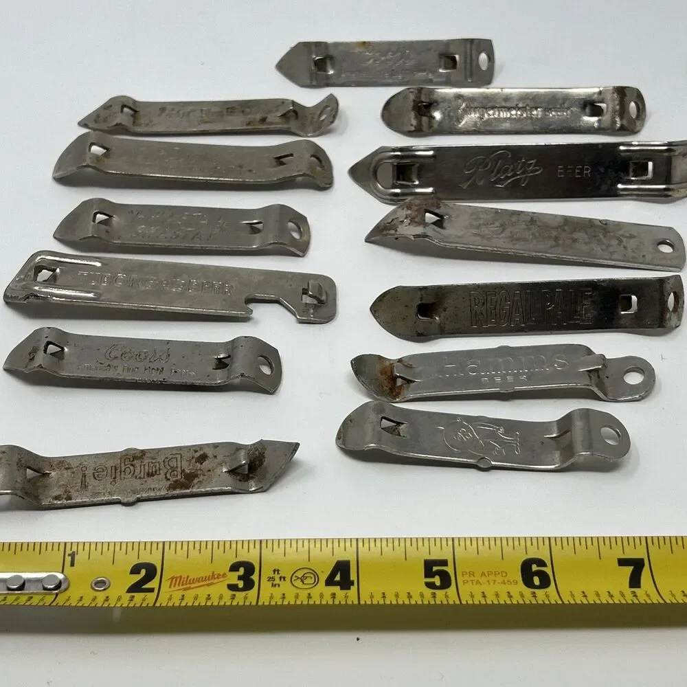 Vintage Beer Opener Church Key Blatz Coors Shasta Pabst Blue Ribbon Tuborg hamms